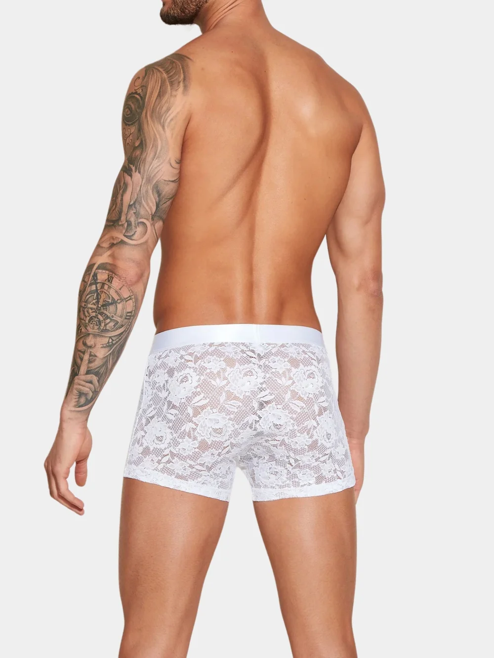 Cosabella White Lace Boxer Briefs for Men
